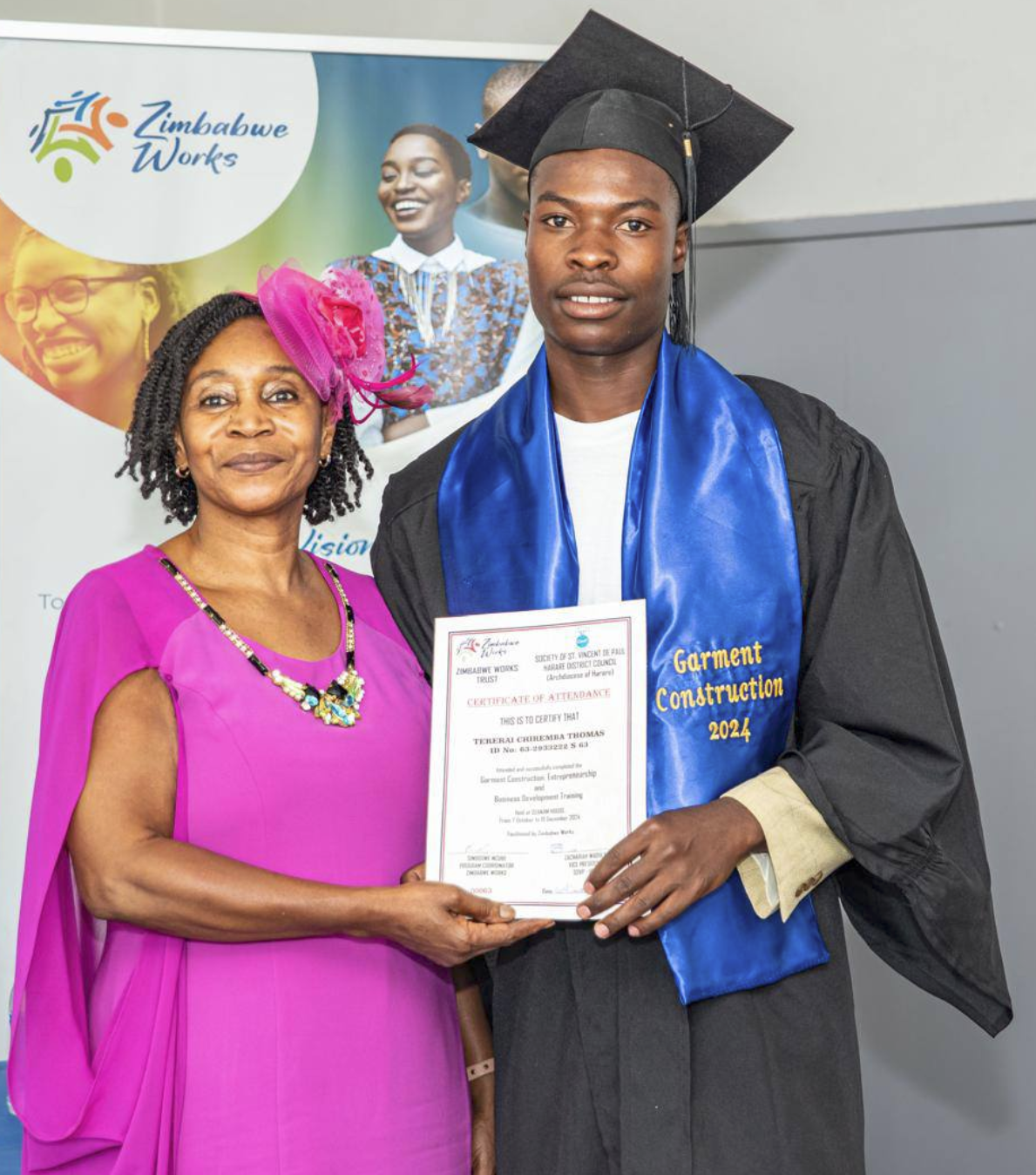 Graduates celebrating success on certificate day